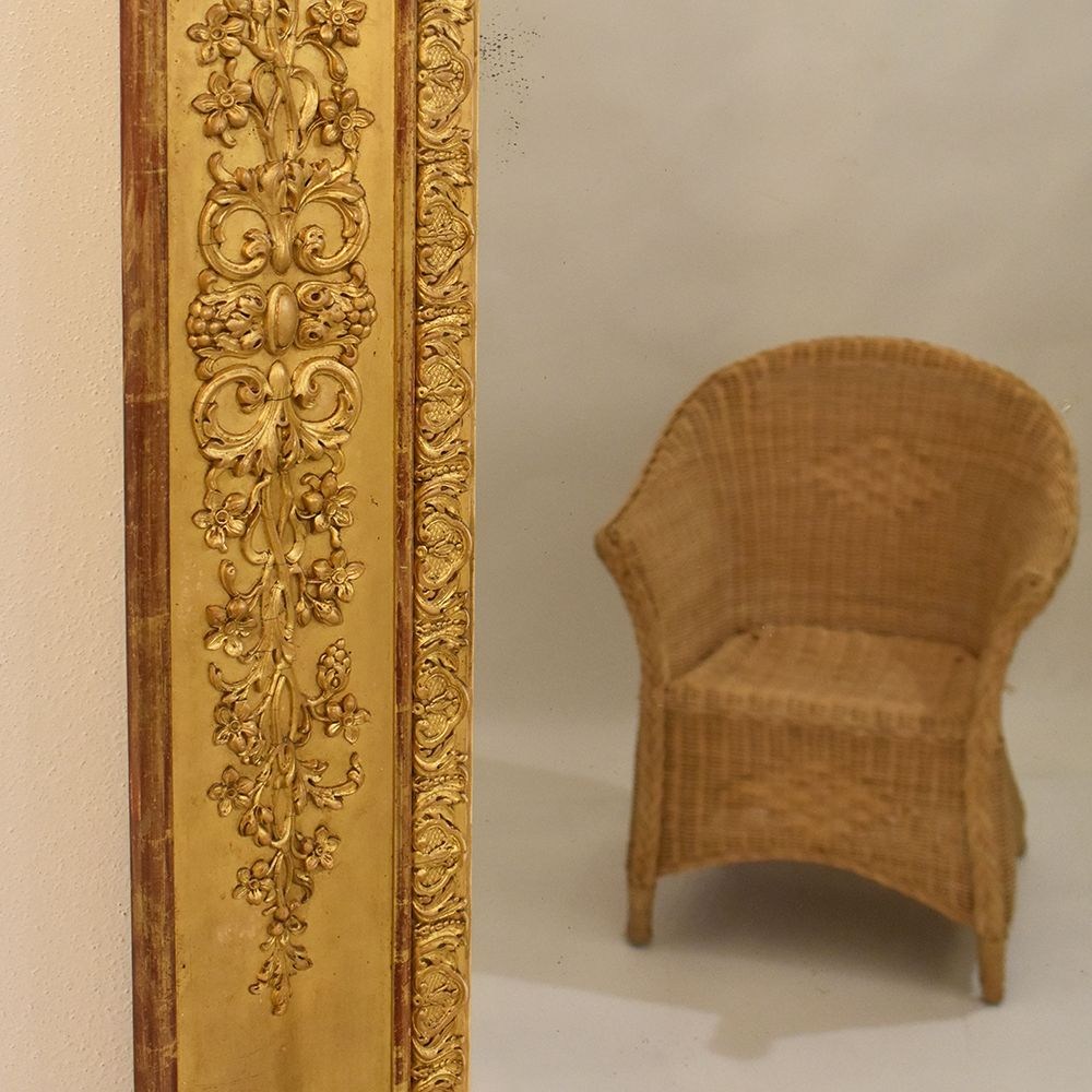 SPA94 mantel mirror antique golden mirror beauty mirror XIX century
